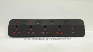 Socket d'extensió de 5 vies amb ús domèstic USB